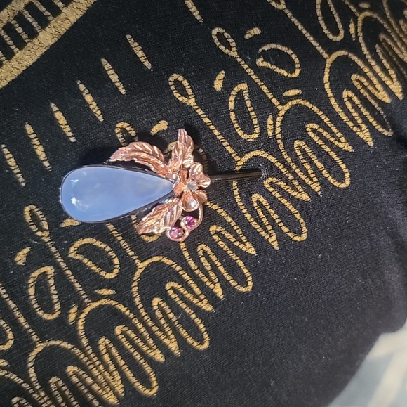 Beautiful blue chalcedony ruby Topaz large pin - Picture 6 of 8